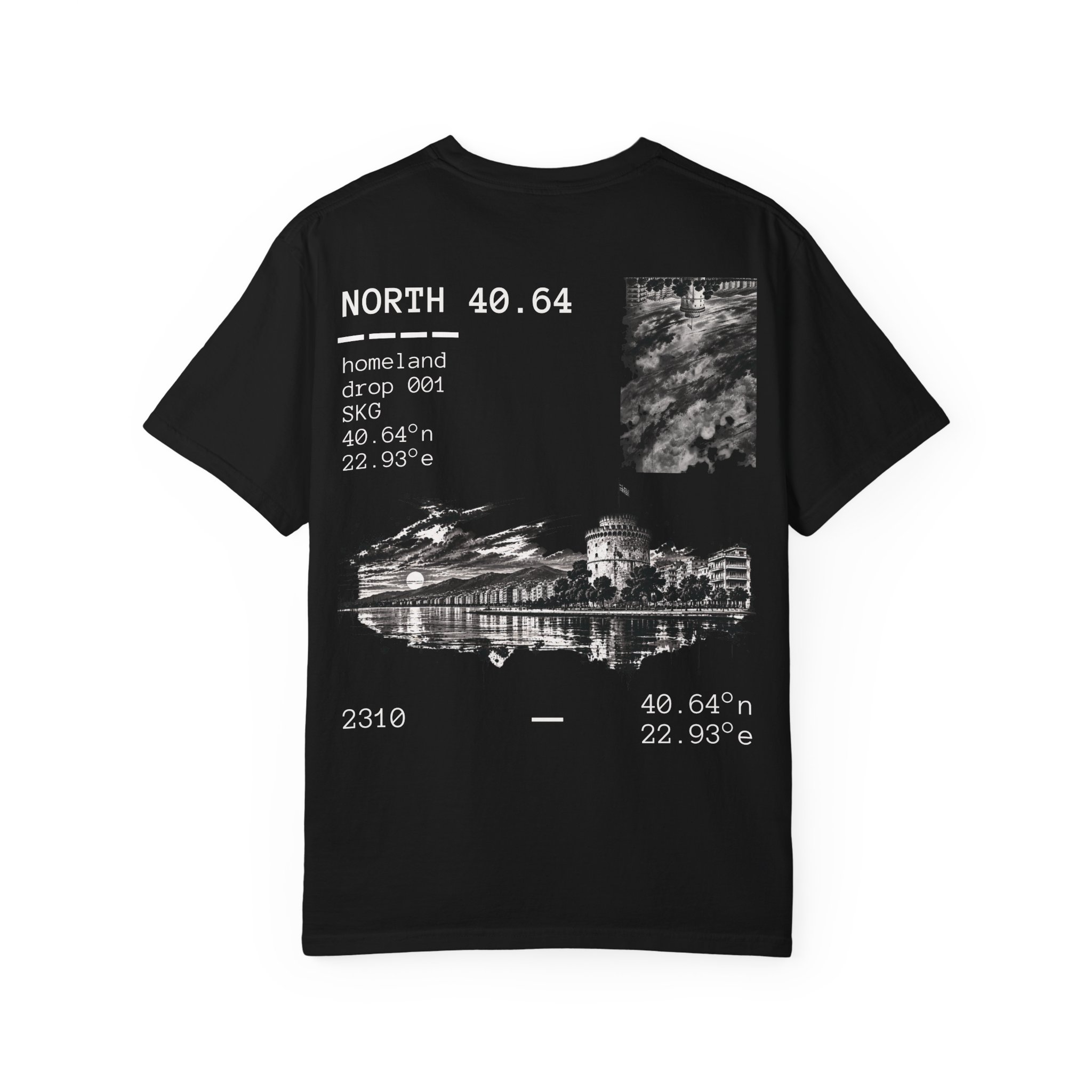 Black T-shirt back view