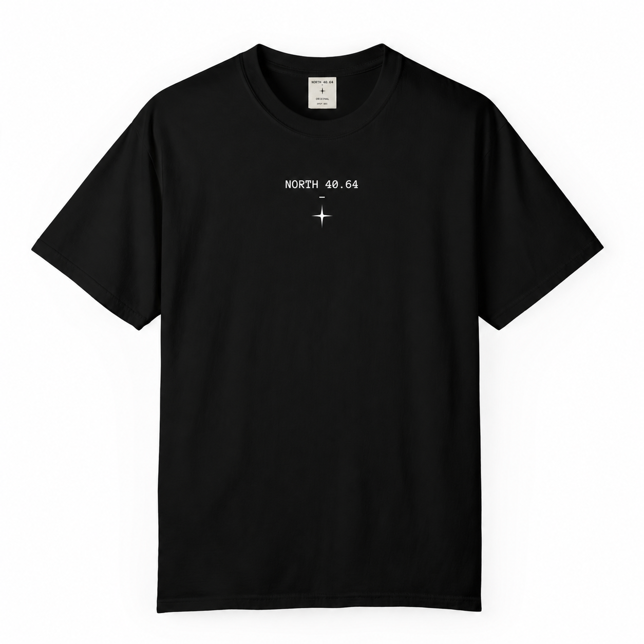 NORTH 40.64 black T-shirt front view
